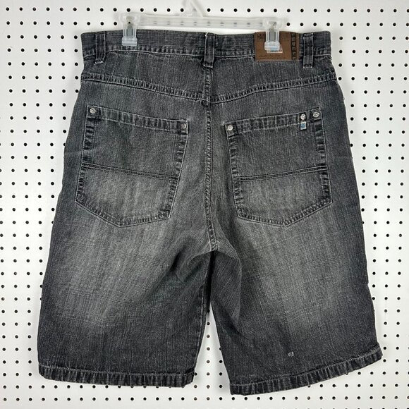 Hawk's Baggy Black Baggy Jeans Shorts 38 Streetwear Skater SOUTHPOLE STYLE Worn‎ - Picture 1 of 7